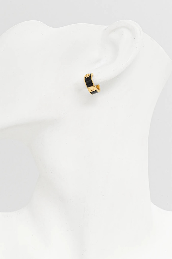 Dodatki Uhani Tory Burch Kira Huggie 171094.720 črna