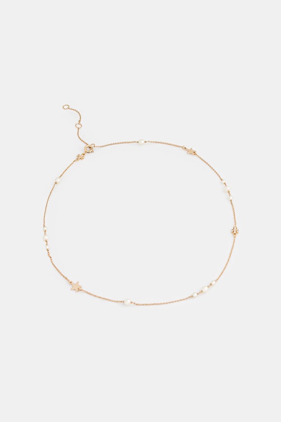 Tory Burch naszyjnik pozłacany Delicate Kira Pearl złoty 176867.749