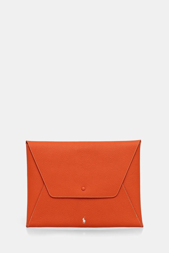 Polo Ralph Lauren husă de laptop din piele 25 x 35 cm pentru laptop portocaliu 427971194