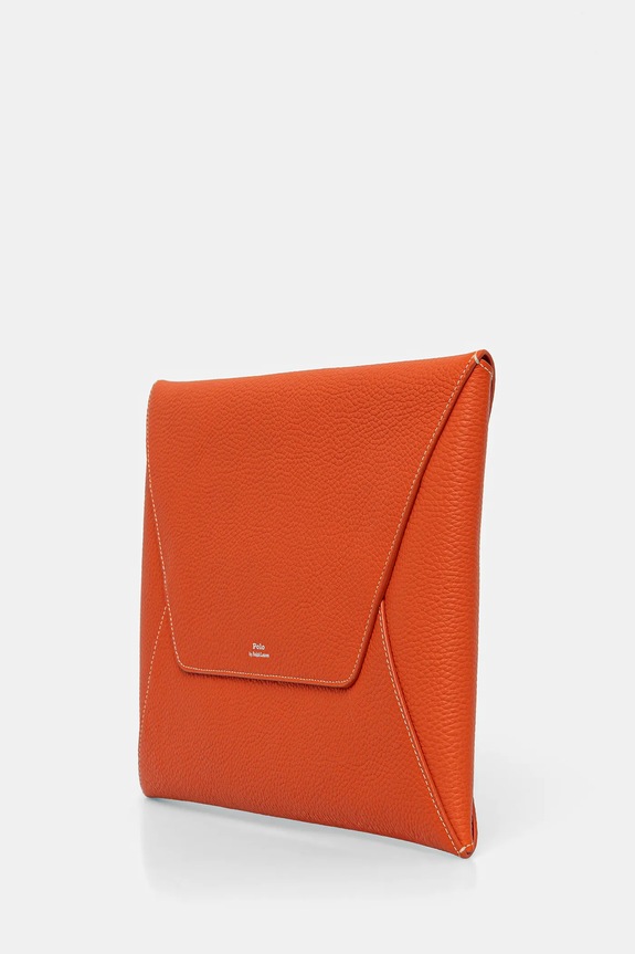 Polo Ralph Lauren husă de laptop din piele 25 x 35 cm 427971194 portocaliu SS26