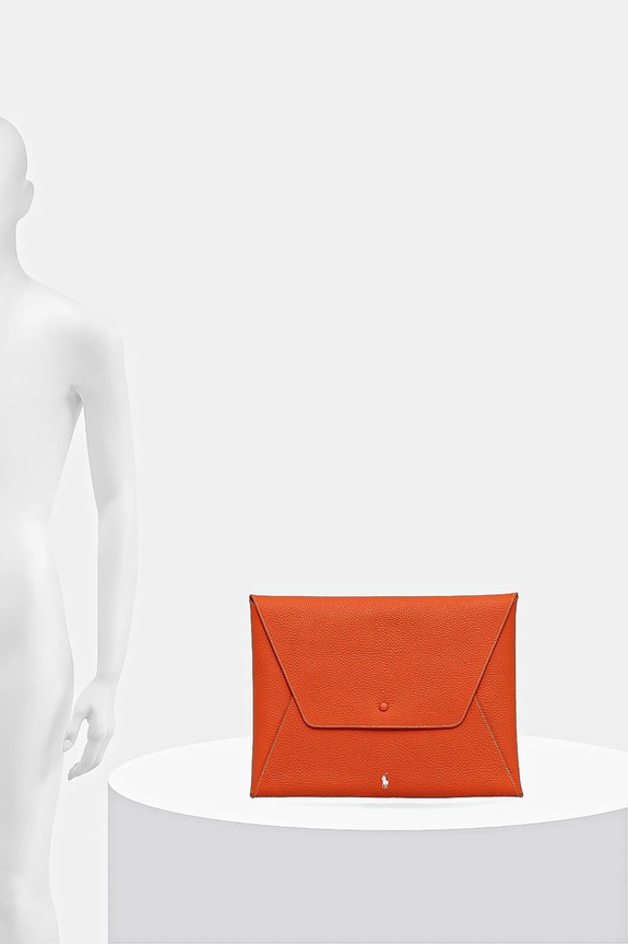 Polo Ralph Lauren husă de laptop din piele 25 x 35 cm 427971194 portocaliu