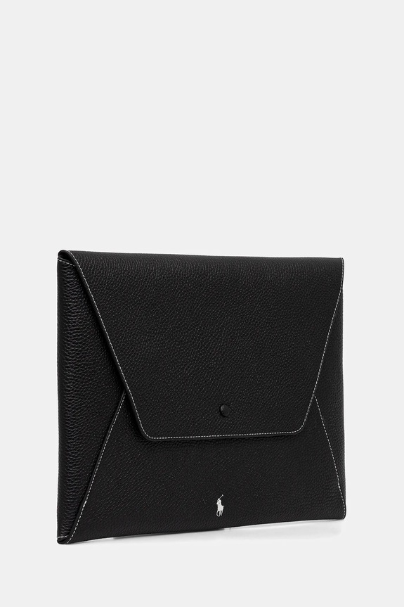 Polo Ralph Lauren husă de laptop din piele 25 x 35 cm 427971194 negru SS26