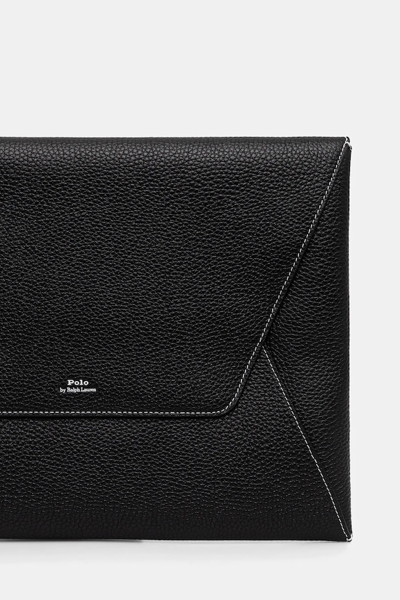 Accesorii Polo Ralph Lauren husă de laptop din piele 25 x 35 cm 427971194 negru