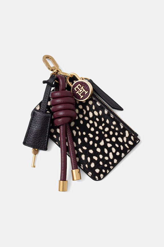 Tommy Hilfiger breloc de piele negru AW0AW18301
