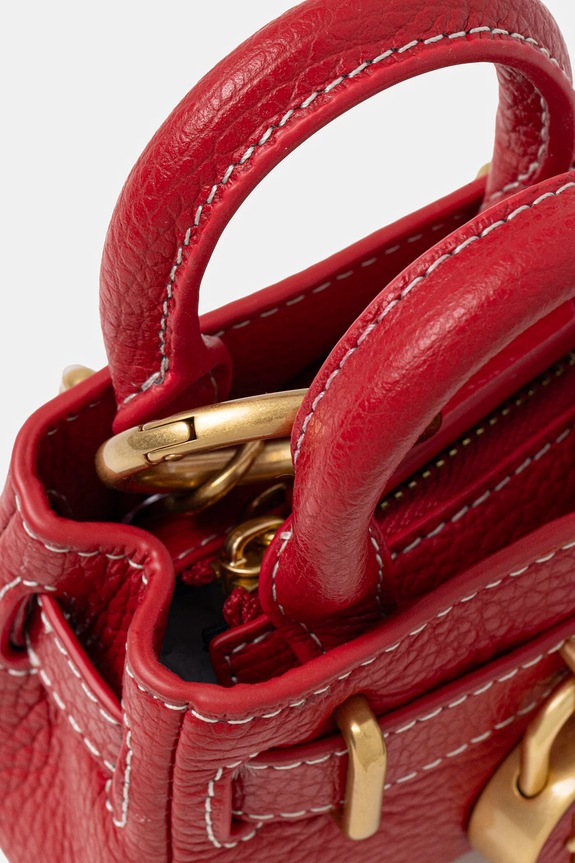 Kožená kľúčenka Tommy Hilfiger červená AW0AW18302