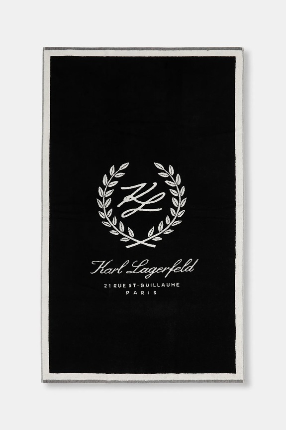 Karl Lagerfeld duży ręcznik bawełniany K/HOTEL 90 x 150 cm czarny B1W46088