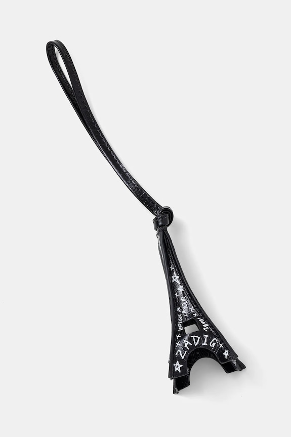 Kožená kľúčenka ZADIG&VOLTAIRE čierna LWOG02311