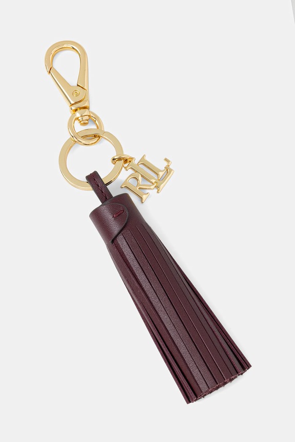 Lauren Ralph Lauren breloc de piele burgundia 432P07357