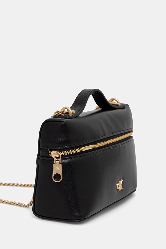 Calvin Klein kosmetyczka damska z imitacji skóry LV04F1134G czarny SS26