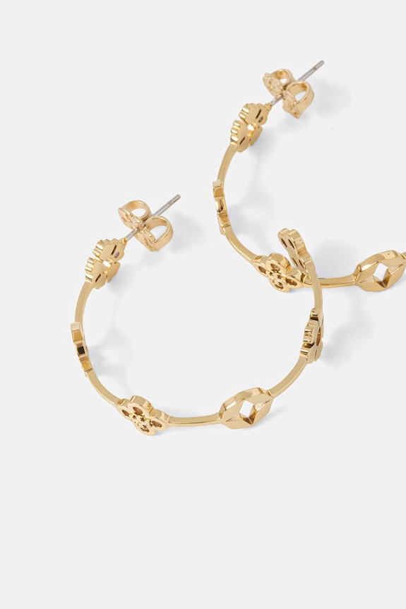 Tory Burch náušnice dámske z nehrdzavejúcej ocele Forget Me Not 180850 zlatá SS26