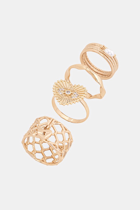 Prsten Aldo LOVEBOUND 4-pack 4-pack zlatna LOVEBOUND.102