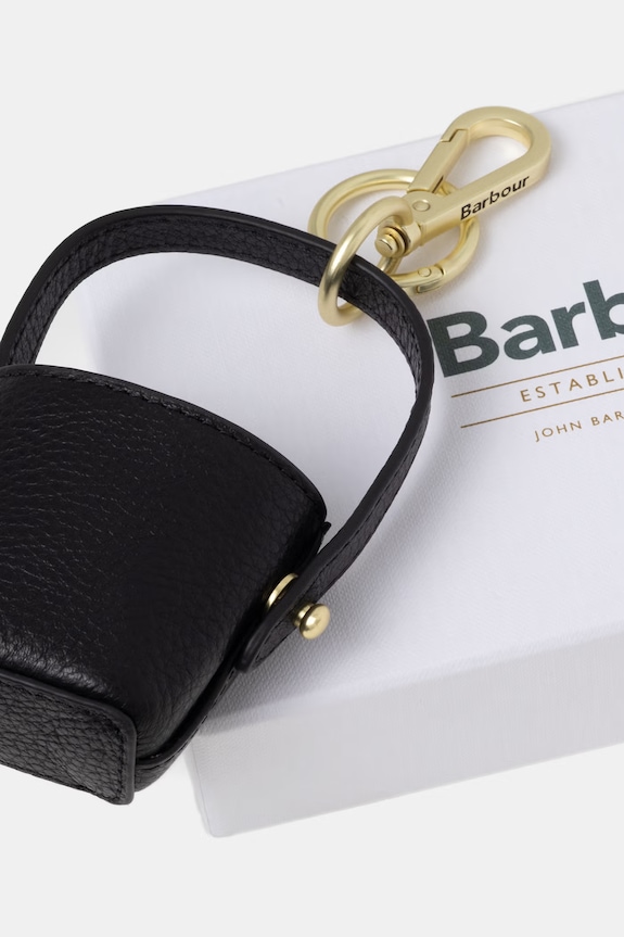 Accesorii Barbour breloc pentru femei, din piele LAC0361 negru