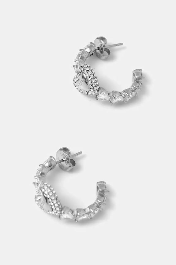 Σκουλαρίκια Guess BELOVED ζιρκόνια ασημί JUBE06.004JW