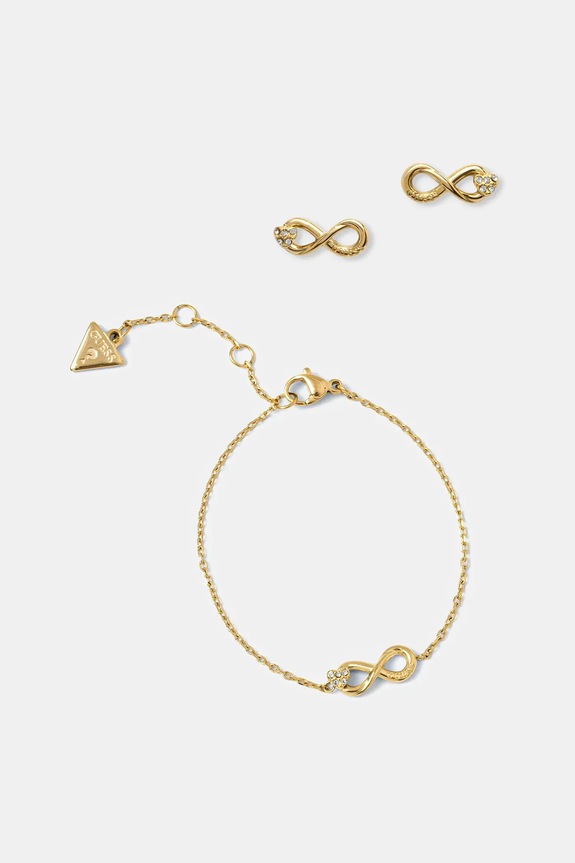 Βραχιόλι και σκουλαρίκια Guess LOVE BITES χρυσαφί JUBS06.009JW