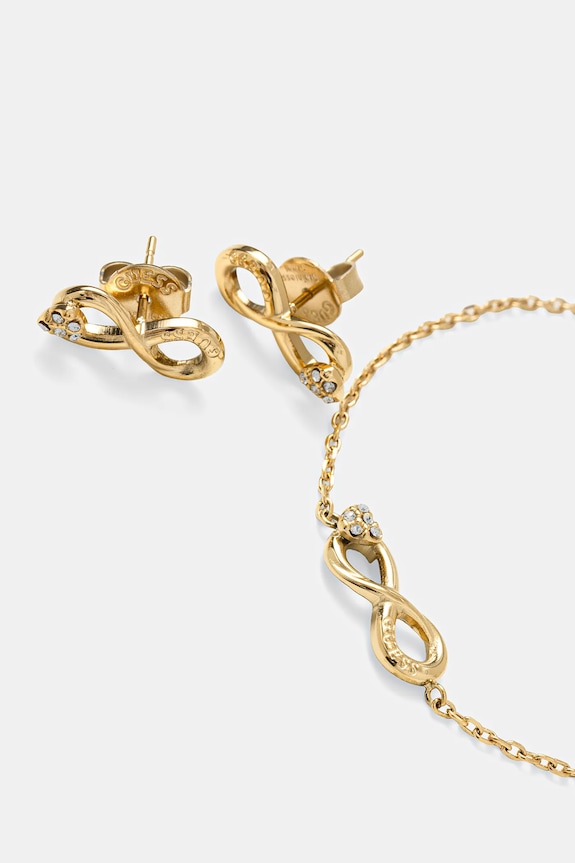 Βραχιόλι και σκουλαρίκια Guess LOVE BITES χρυσαφί JUBS06.009JW