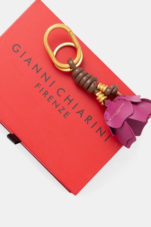 Doplnky Kožená kľúčenka Gianni Chiarini PC.DESERT.FLOWER.02 ružová