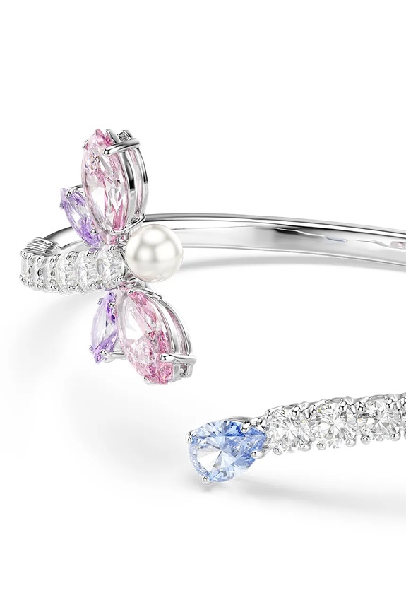 Dodatki Swarovski ženska kovinska zapestnica s kubičnim cirkonijem Ariana Grande x Swarovski 5737401 srebrna