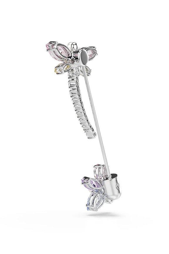 Swarovski broșă pentru femei, din metal Ariana Grande x Swarovski argintiu 5737428