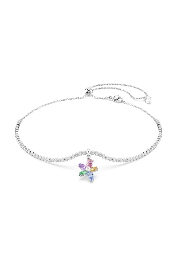 Swarovski ogrlica ženska kovinska s kubičnim cirkonijem Ariana Grande x Swarovski srebrna 5749189