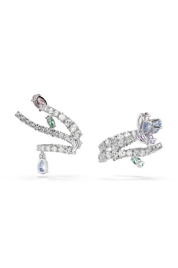 Dodatki Swarovski uhan za uhelj ženski iz kovine s kubičnim cirkonijem Ariana Grande 5749184 srebrna