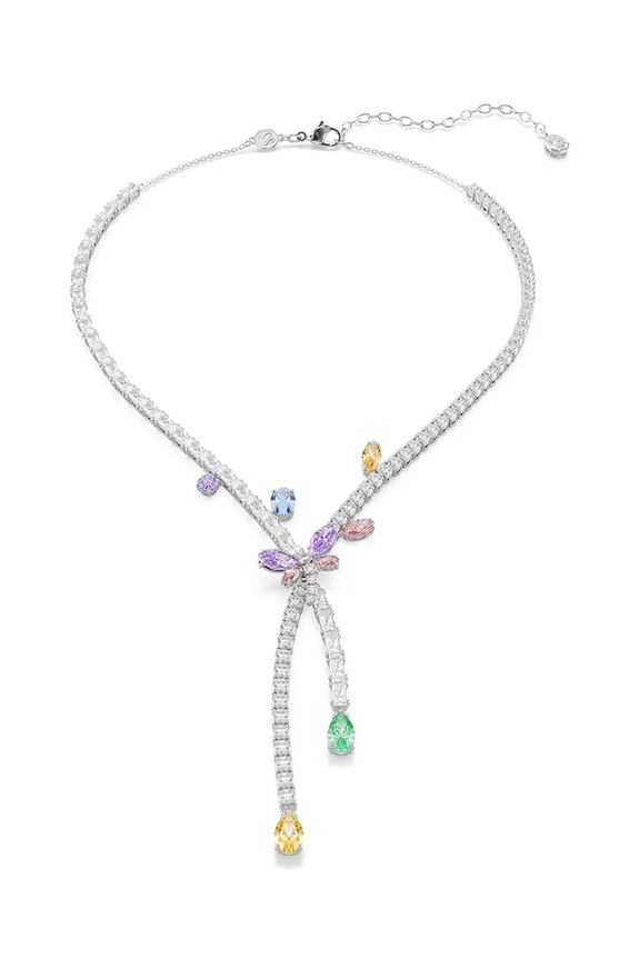 Swarovski ogrlica ženska kovinska s kubičnim cirkonijem Ariana Grande x Swarovski srebrna 5737424