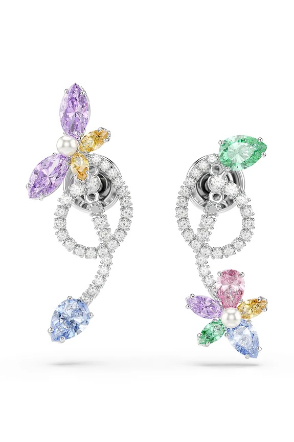 Swarovski uhani ženski kovinski s kristali Swarovski Ariana Grande x Swarovski 5749190 pisana SS26