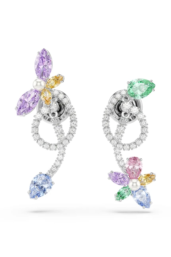 Swarovski uhani ženski kovinski s kristali Swarovski Ariana Grande x Swarovski 5749190 pisana SS26