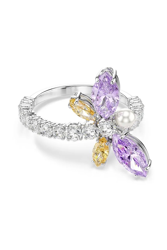 Swarovski Δαχτυλίδι γυναικείο μεταλλικό κρυστάλλινο Swarovski Ariana Grande x Swarovski ασημί 5737368