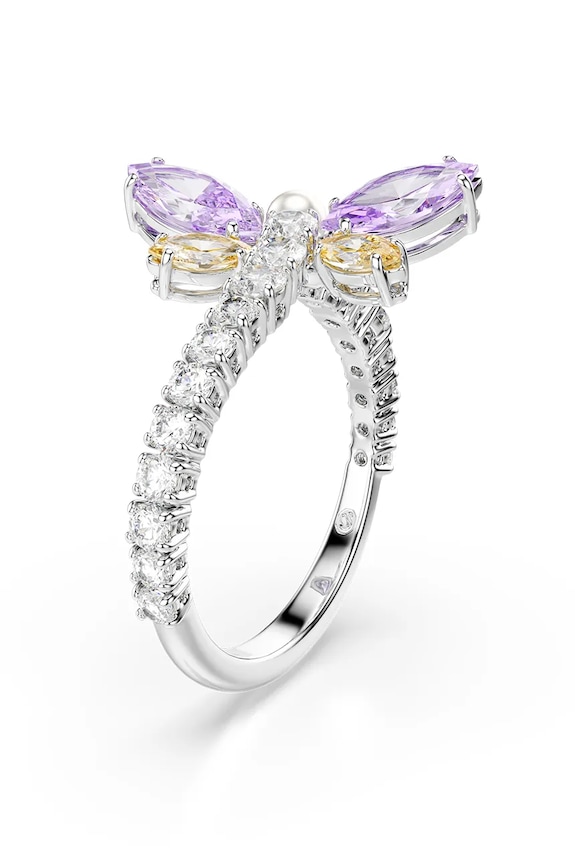 Αξεσουάρ Swarovski Δαχτυλίδι γυναικείο μεταλλικό κρυστάλλινο Swarovski Ariana Grande x Swarovski 5737368 ασημί