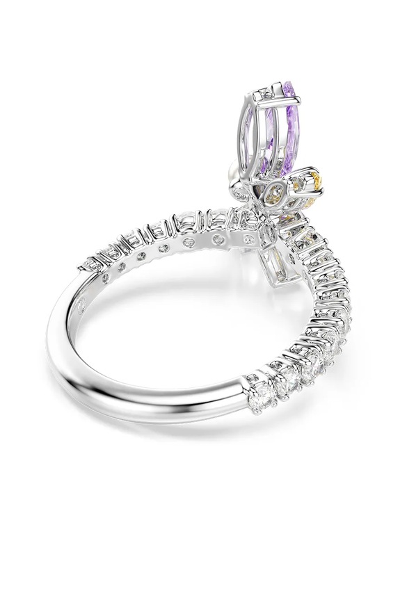 Swarovski δαχτυλίδι γυναικείο μεταλλικό με ζιργκόν Ariana Grande x Swarovski 5737366 ασημί SS26
