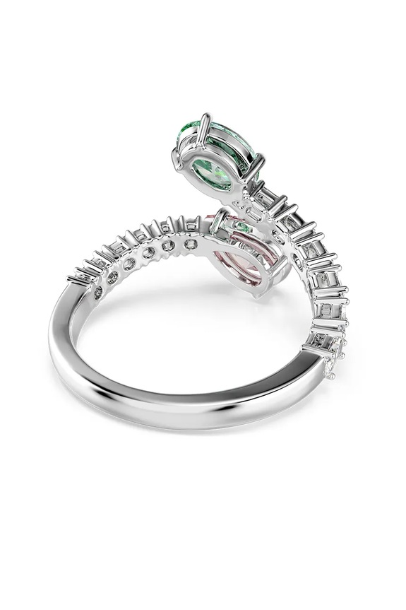 Swarovski ženski kovinski prstan s Swarovski kristalom Ariana Grande x Swarovski 5737372 srebrna SS26