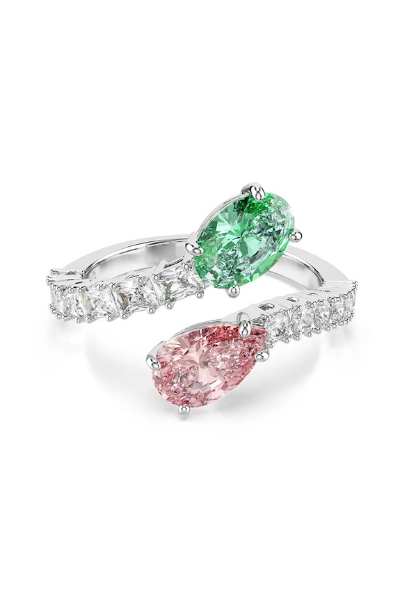 Swarovski prstan ženski kovinski Swarovski kristal Ariana Grande x Swarovski srebrna 5737376