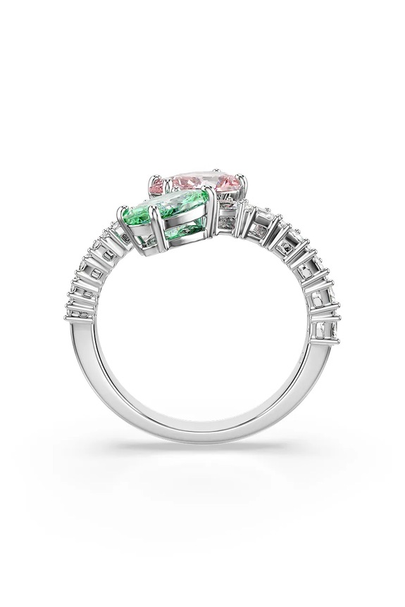 Swarovski prstan ženski kovinski Swarovski kristal Ariana Grande x Swarovski srebrna 5737376