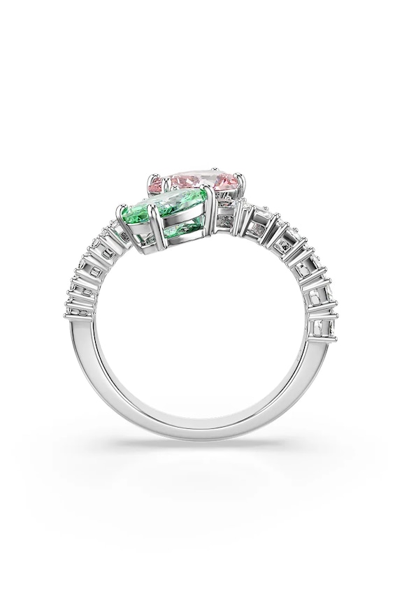 Swarovski prstan ženski kovinski Swarovski kristal Ariana Grande x Swarovski srebrna 5737376