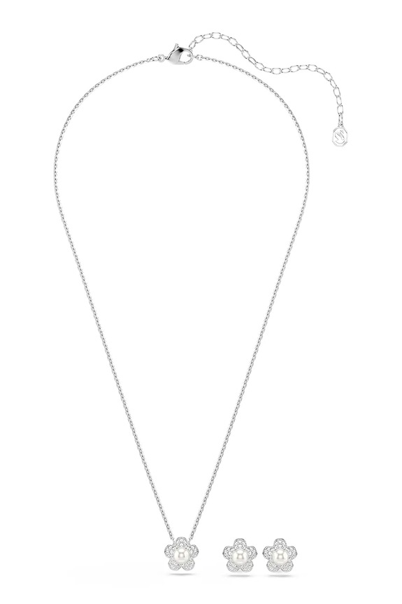 Swarovski Γυναικείο σετ κοσμημάτων, μέταλλο, κρύσταλλο, Ariana Grande x Swarovski 5749180 ασημί SS26