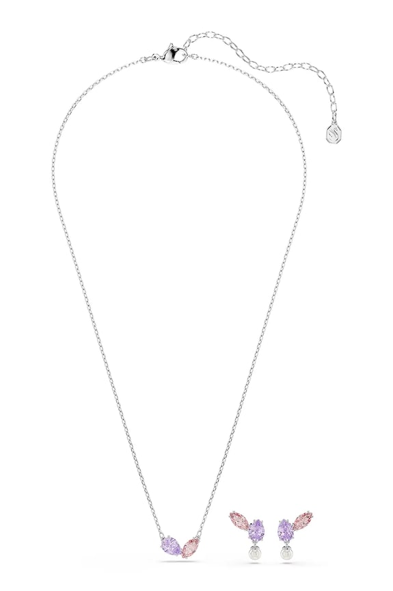 Swarovski ženski komplet nakita iz kovine s Swarovski kristali Ariana Grande x Swarovski 5746577 srebrna SS26