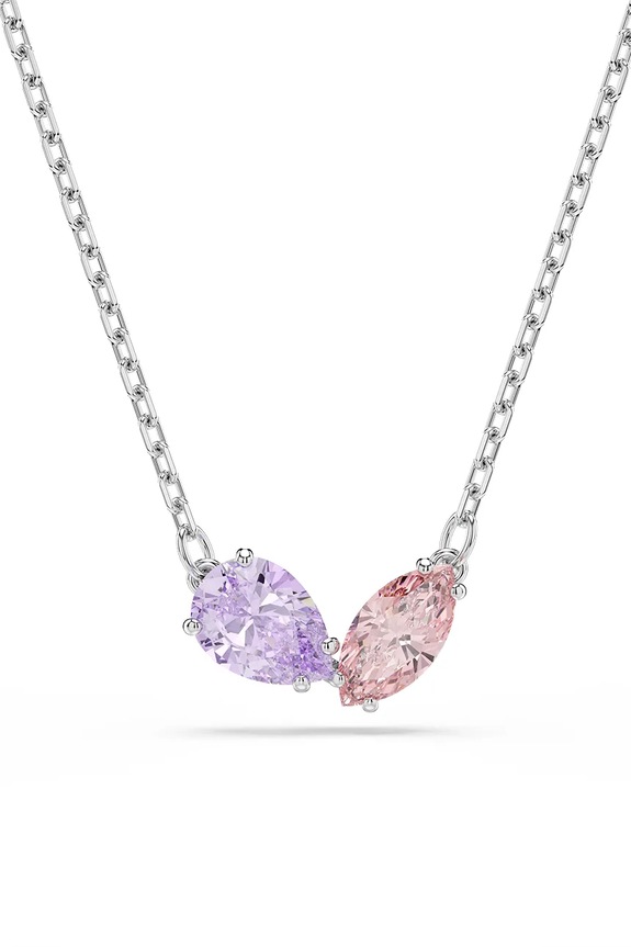 Dodatki Swarovski ženski komplet nakita iz kovine s Swarovski kristali Ariana Grande x Swarovski 5746577 srebrna