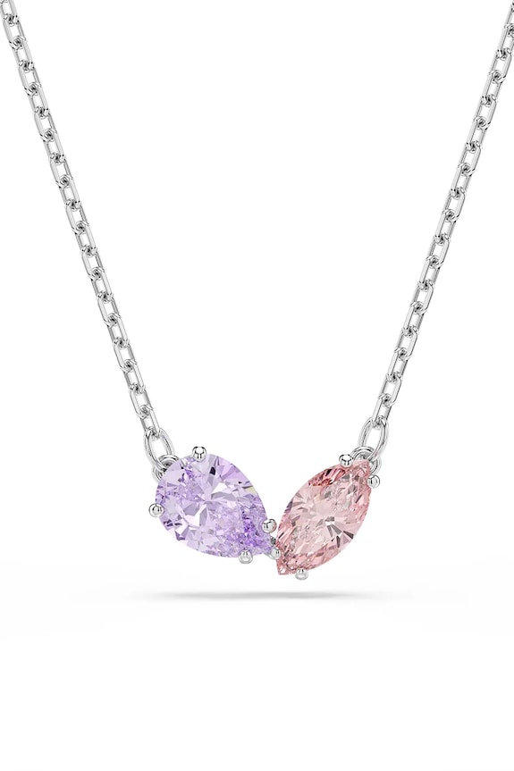 Dodatki Swarovski ženski komplet nakita iz kovine s Swarovski kristali Ariana Grande x Swarovski 5746577 srebrna