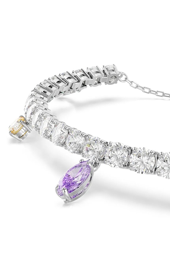 Αξεσουάρ Swarovski βραχιόλι γυναικείο μεταλλικό με κρύσταλλο Ariana Grande x Swarovski 5742463 ασημί