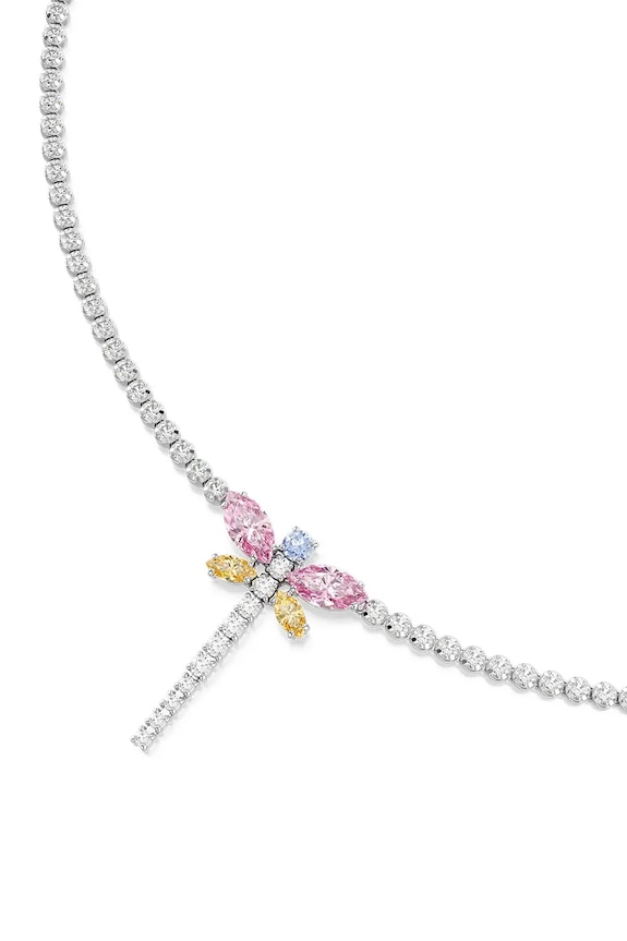Dodatki Swarovski ogrlica ženska kubični cirkonij Ariana Grande x Swarovski 5737425 srebrna