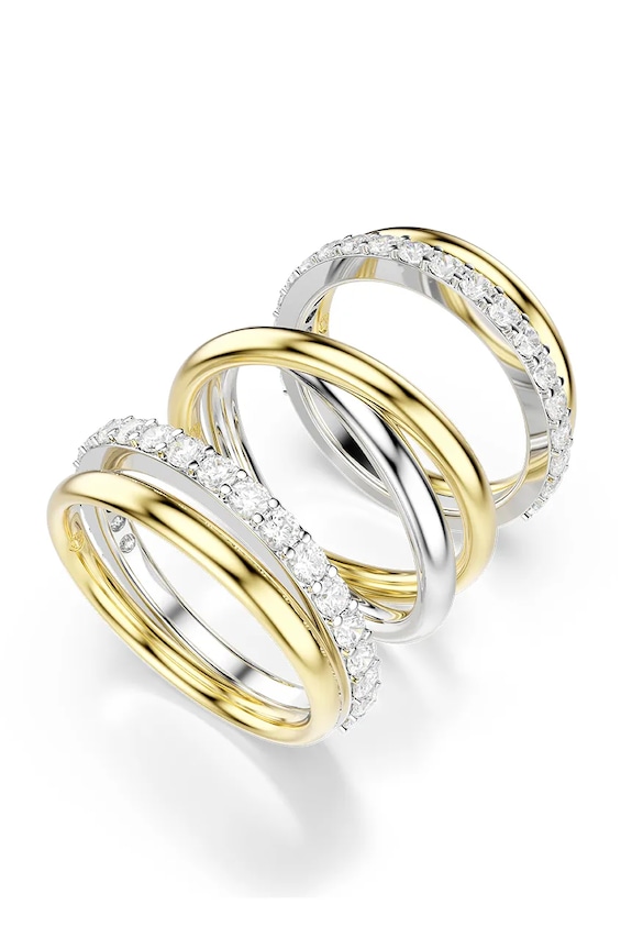 Prsten Swarovski HYPERBOLA 3-pack 5740413 zlatna SS26