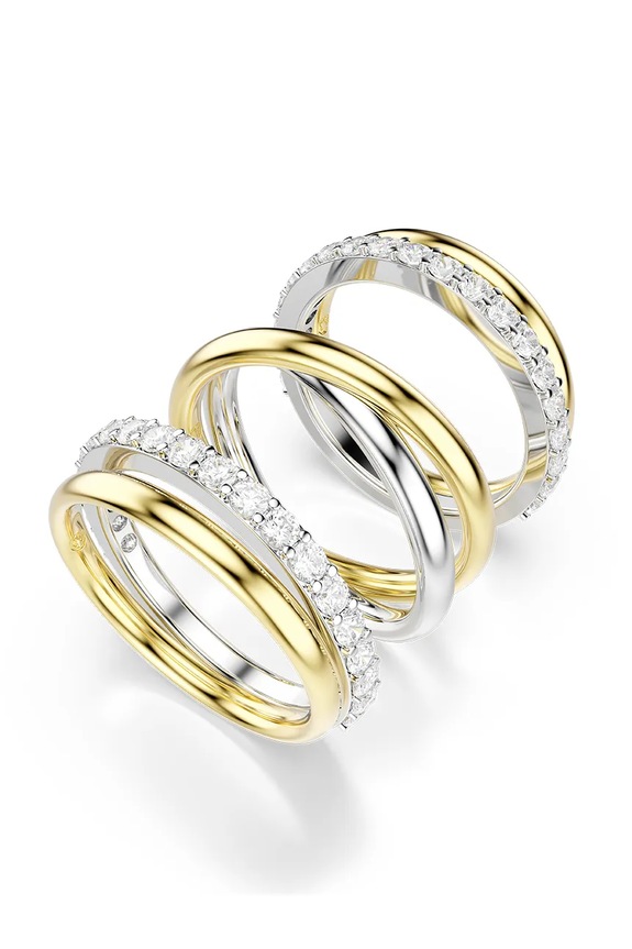 Δαχτυλίδι Swarovski HYPERBOLA 3-pack 5740415 χρυσαφί SS26