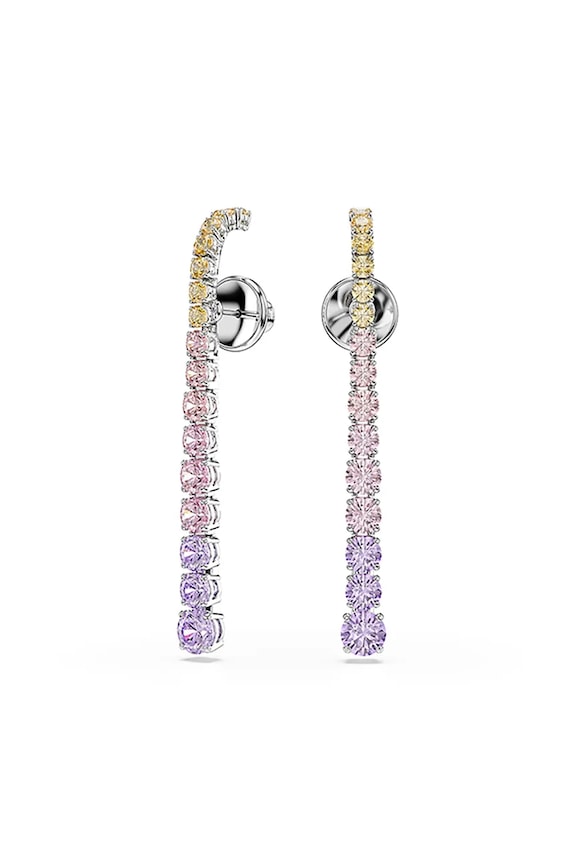 Swarovski kolczyki damskie cyrkoniowe MATRIX różowy 5751195