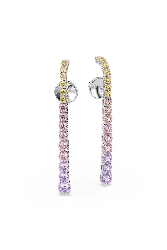 Swarovski kolczyki damskie cyrkoniowe MATRIX różowy 5751195