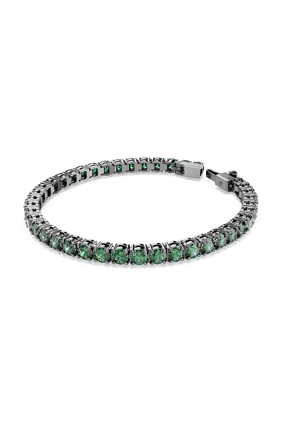 Swarovski bransoletka damska metalowa z kryształem Swarovski MATRIX 5743444 zielony SS26