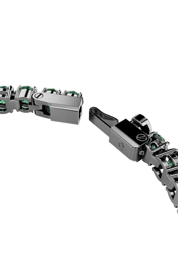 Swarovski bransoletka damska metalowa z kryształem Swarovski MATRIX zielony 5743444