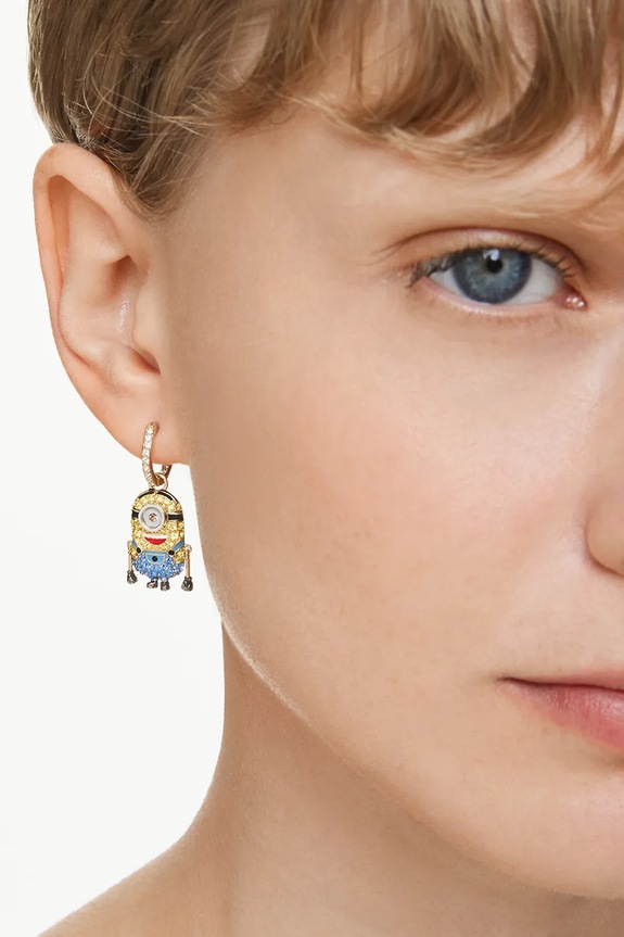 Swarovski cercei pentru femei placați cu aur cu cristal Swarovski MINIONS 5743382 aur