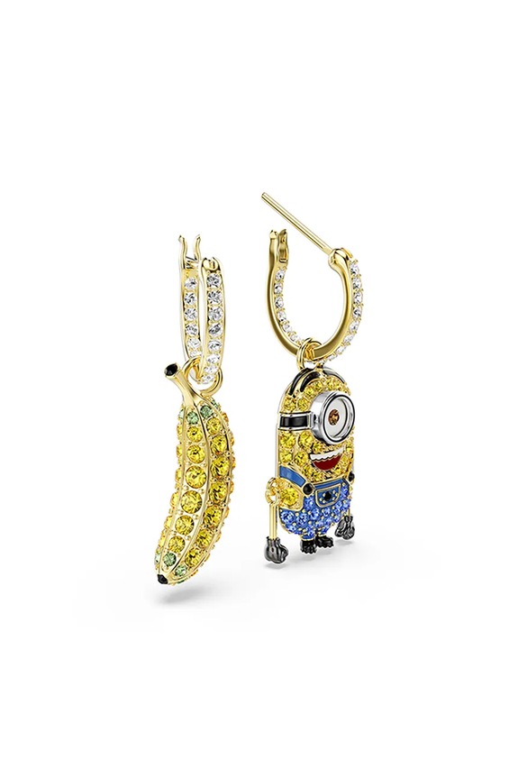 Swarovski cercei pentru femei placați cu aur cu cristal Swarovski MINIONS aur 5743382