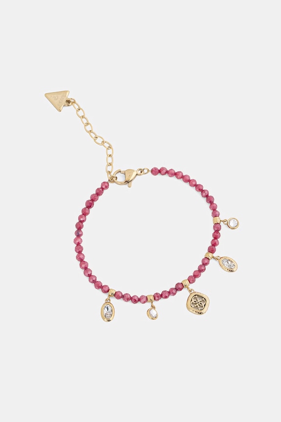 Guess bransoletka damska ze stali nierdzewnej JAIPUR SPLENDOR różowy JUBB06.145JW