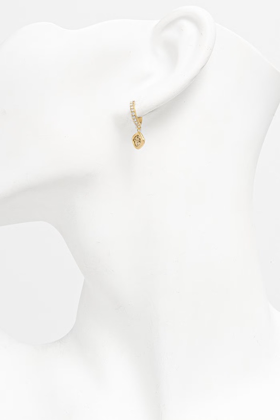 Guess kolczyki damskie ze stali nierdzewnej JAIPUR SPLENDOR JUBE06.151JW złoty SS26